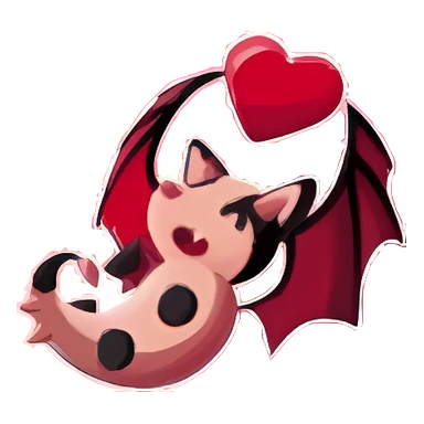 Bat Dragon Cuddle Animated Sticker