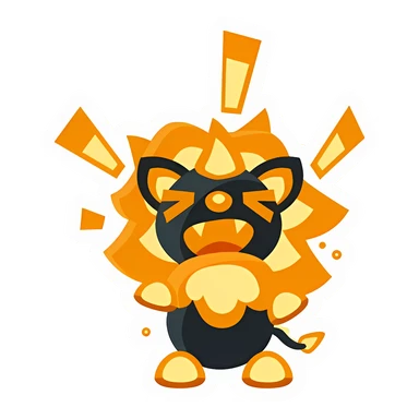 Blazing Lion Animated Sticker