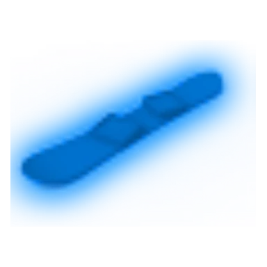 Blue Neon Snowboard